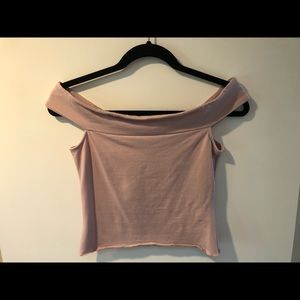 Off the shoulder, tight, crop top